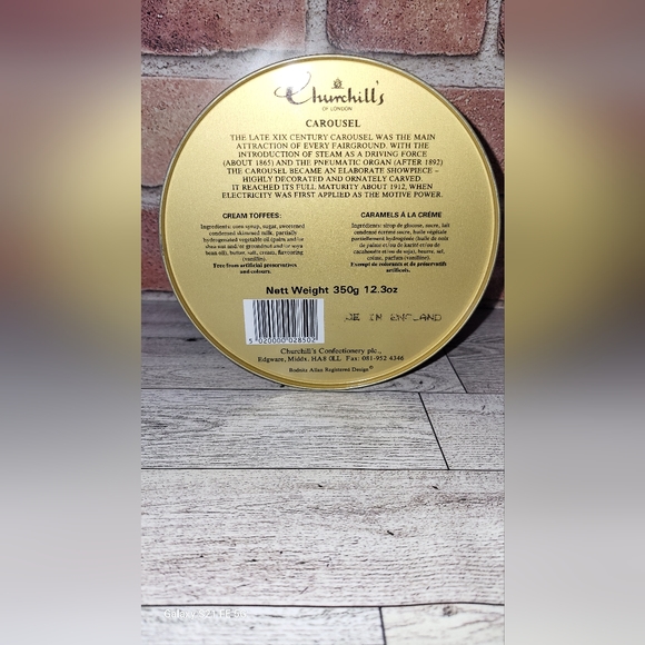 CHURCHILLS OF LONDON CAROUSEL TIN (empty) - Picture 3 of 9